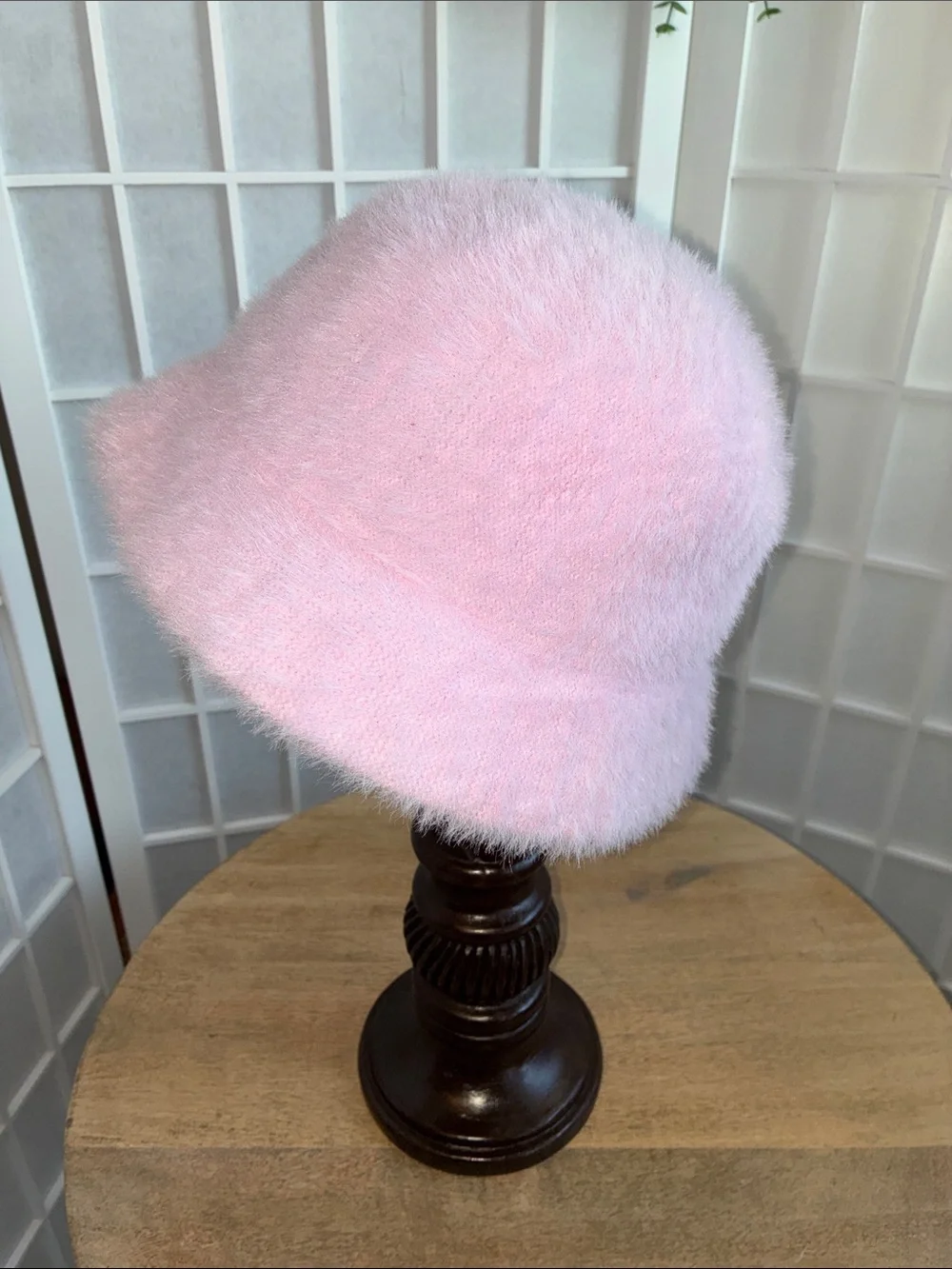New Darling Fuzzy Pink Bucket Hat. Warm Soft & Plush. OSFM. New w/o Tags